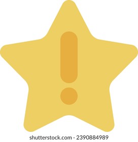 shopping flat design icon star exclamation