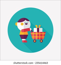 shopping flat icon with long shadow,eps10
