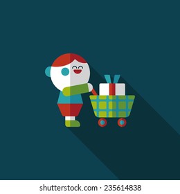 shopping flat icon with long shadow,eps10