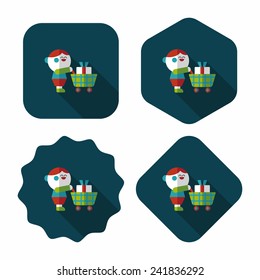 shopping flat icon with long shadow,eps10