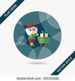 shopping flat icon with long shadow,eps10