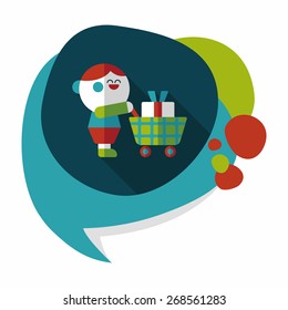 shopping flat icon with long shadow,eps10