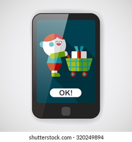 shopping flat icon with long shadow,eps10