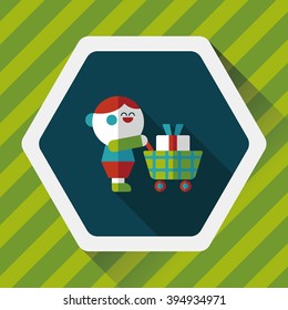 shopping flat icon with long shadow,eps10