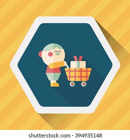 shopping flat icon with long shadow,eps10