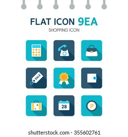shopping Flat icon set
