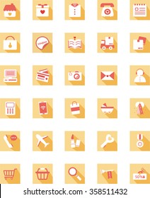 Shopping flat Icon Set