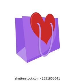 Icono plano de compras, Ilustración vectorial
