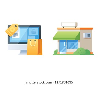 Shopping flat icons