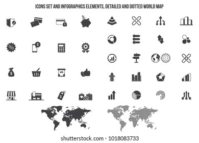 Shopping - flat style vector icons