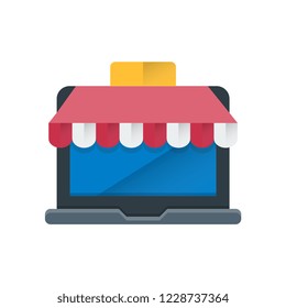 Shopping flat vector icon.