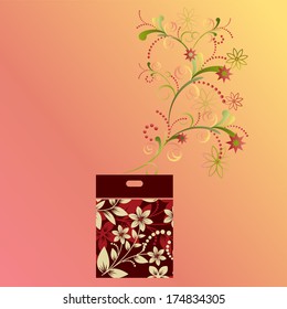 Shopping Flowers Bag  packet For Shopping