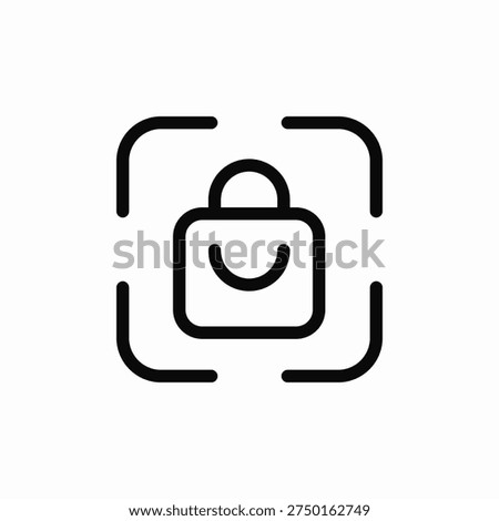 shopping frame icon sign vector