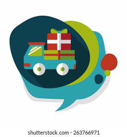 shopping freight transport flat icon with long shadow,eps10