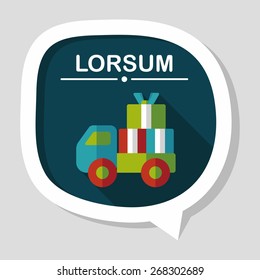 shopping freight transport flat icon with long shadow,eps10