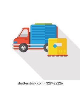 shopping freight transport flat icon