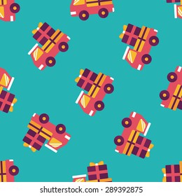 shopping freight transport flat icon,eps10 seamless pattern background