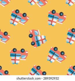 shopping freight transport flat icon,eps10 seamless pattern background