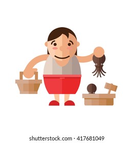 shopping fresh Brown squids