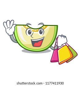 Shopping fresh melon slice in the frezeer cartoon
