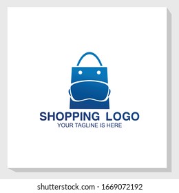 logotipo de juegos de compras vectorial, logotipo de compras digitales, plantilla 