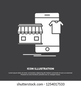 shopping, garments, buy, online, shop Icon. glyph vector symbol for UI and UX, website or mobile application