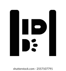 shopping gate icon. vector glyph icon for your website, mobile, presentation, and logo design.
