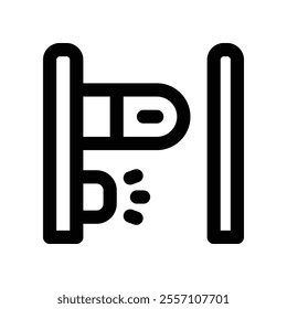 shopping gate icon. vector line icon for your website, mobile, presentation, and logo design.