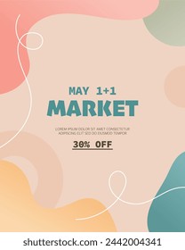 Shopping Geometric Shapes Template Illustration