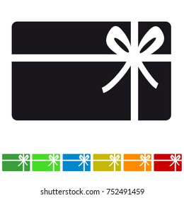 Shopping Gift Card Icon - Different Colors
