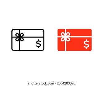 shopping gift card vector icon