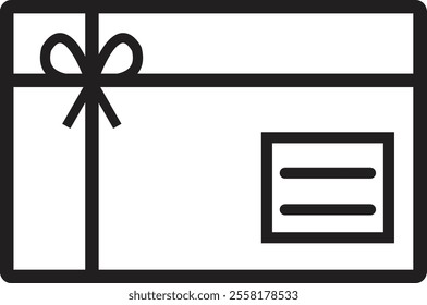 Shopping gift card vector icon. Gift voucher or loyalty card symbol.