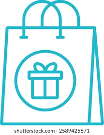 Shopping Gift vector icon. Can be used for printing, mobile and web applications.