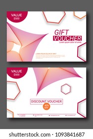 Shopping gift voucher design and illustration. gift voucher template design and illustration.