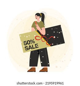Shopping Gift Voucher illustration Concept