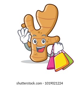 Shopping ginger character cartoon style