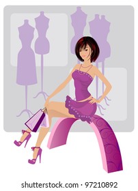 Shopping girl