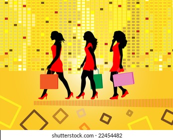 shopping girls