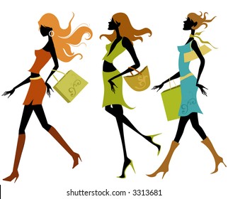 shopping girls