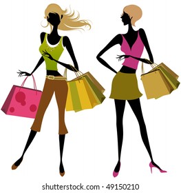 shopping girls
