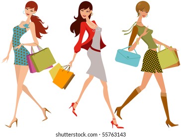 shopping girls