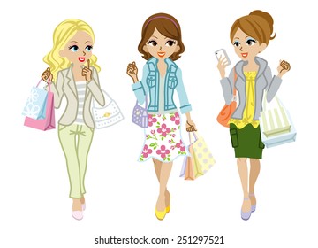 Shopping girls Spring Fashion