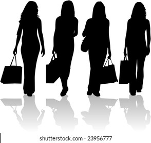 Shopping Girls - vector work