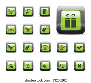 Shopping glossy  icons