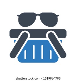 shopping glyph colour line vector icon