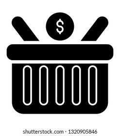 Shopping glyph icon vector 