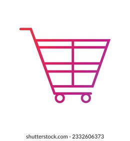 Ilustración de vectores de iconos de degradado de compras