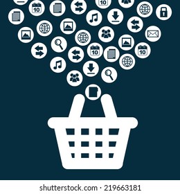 shopping graphic design , vector illustration