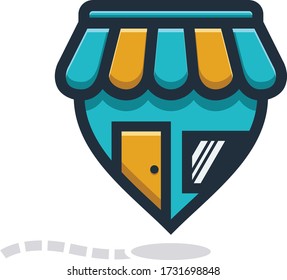 Shopping Green House Logo Icon