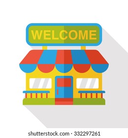shopping grocery store flat icon
